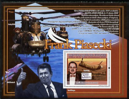 Guinea - Conakry 2009 Death of Frank Piasecki perf s/sheet unmounted mint