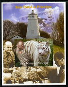 St Thomas & Prince Islands 2004 WWF & Sir Peter Scott #2 imperf s/sheet with Lighthouse in background unmounted mint. Note this item is privately produced and is offered purely on its thematic appeal
