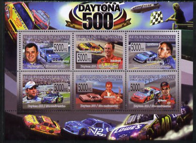 Guinea - Conakry 2008 Daytona 500 perf sheetlet containing 6 values unmounted mint