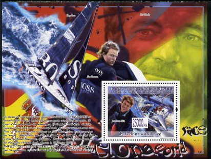 Guinea - Conakry 2008 Barcelona World Sailing Championships perf s/sheet unmounted mint