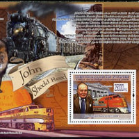 Guinea - Conakry 2008 Locomotives & John Shedd Reed perf s/sheet unmounted mint