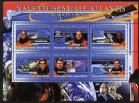 Guinea - Conakry 2008 Space Shuttle Atlantis perf sheetlet containing 6 values unmounted mint