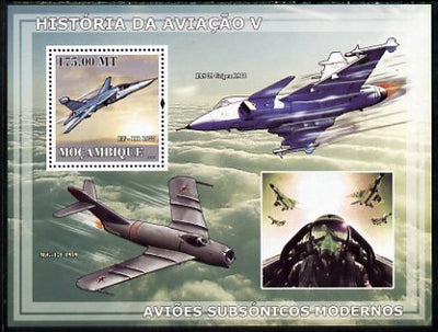 Mozambique 2009 History of Transport - Aviation #05 perf s/sheet unmounted mint