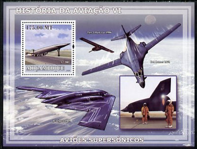 Mozambique 2009 History of Transport - Aviation #06 perf s/sheet unmounted mint