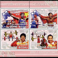 Guinea - Bissau 2009 Beijing Olympics - Boxing & Weightlifting perf sheetlet containing 4 values unmounted mint, Michel 4077-80