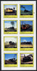 Equatorial Guinea 1977 Locomotives complete imperf set of 8 values (Mi 1145-52B) unmounted mint