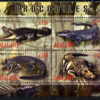Malawi 2010 Crocodiles perf sheetlet containing 4 values unmounted mint