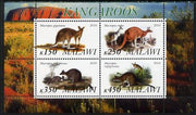 Malawi 2010 Kangaroos perf sheetlet containing 4 values unmounted mint