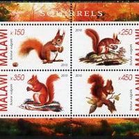 Malawi 2010 Squirrels perf sheetlet containing 4 values unmounted mint