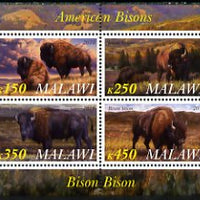 Malawi 2010 American Bison perf sheetlet containing 4 values unmounted mint