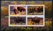 Malawi 2010 American Bison perf sheetlet containing 4 values unmounted mint
