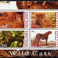Malawi 2010 Wild Cats perf sheetlet containing 4 values unmounted mint