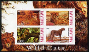 Malawi 2010 Wild Cats imperf sheetlet containing 4 values unmounted mint