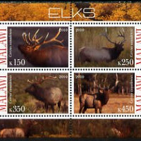 Malawi 2010 Elks perf sheetlet containing 4 values unmounted mint