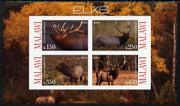 Malawi 2010 Elks imperf sheetlet containing 4 values unmounted mint