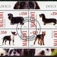Malawi 2010 Dogs perf sheetlet containing 4 values fine cto used