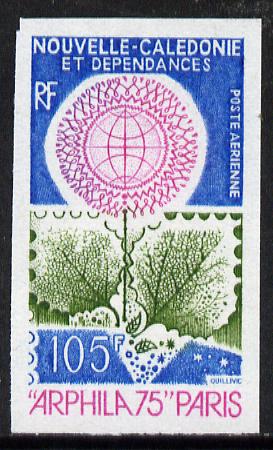 New Caledonia 1975 'Arphila '75' Stamp Exhibition imperf proof from limited printing unmounted mint, SG 554*