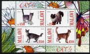 Malawi 2010 Domestic Cats perf sheetlet containing 4 values unmounted mint