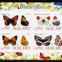Malawi 2010 Butterflies #2 imperf sheetlet containing 4 values unmounted mint