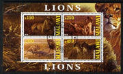 Malawi 2010 Lions perf sheetlet containing 4 values fine cto used
