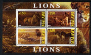 Malawi 2010 Lions perf sheetlet containing 4 values unmounted mint