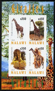 Malawi 2010 Giraffes imperf sheetlet containing 4 values unmounted mint