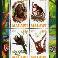Malawi 2010 Monkeys perf sheetlet containing 4 values unmounted mint