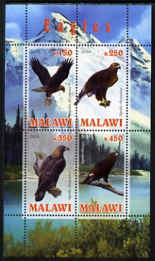 Malawi 2010 Eagles perf sheetlet containing 4 values unmounted mint