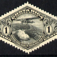 Costa Rica 1937 Air - First Annual Fair 1c black diamond shaped unmounted mint, SG 228