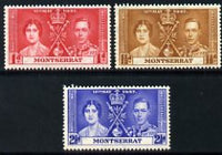 Montserrat 1937 KG6 Coronation set of 3 unmounted mint SG 98-100