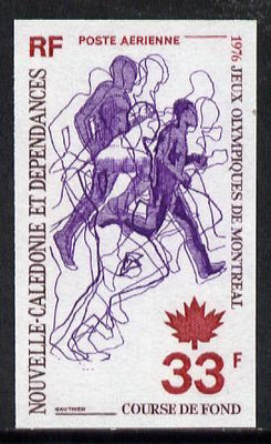 New Caledonia 1976 Montreal Olympic Games 33f (Athletics) imperf proof from limited printing unmounted mint, SG 570*