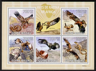 Guinea - Bissau 2009 African Birds of Prey perf sheetlet containing 5 values unmounted mint