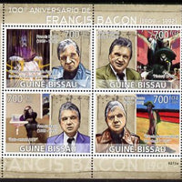 Guinea - Bissau 2009 Paintings by Francis Bacon perf sheetlet containing 4 values unmounted mint Michel 4158-61