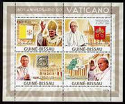 Guinea - Bissau 2009 80th Anniversary of the Vatican perf sheetlet containing 4 values unmounted mint Michel 4173-76