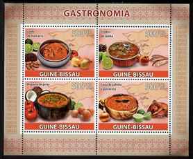 Guinea - Bissau 2009 Local Food dishes perf sheetlet containing 4 values unmounted mint Michel 4111-14