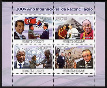 Guinea - Bissau 2009 International Reconciliation Year perf sheetlet containing 4 values unmounted mint Michel 4082-85