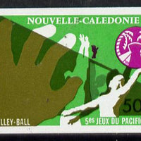 New Caledonia 1974 South Pacific Games 50f (Volleyball) imperf proof from limited printing unmounted mint, SG 556*