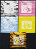 Mali 2010 Year of the Tiger individual deluxe sheet #1 with Olympic Rings the set of 5 imperf progressive proofs comprising the 4 individual colours plus all 4-colour composite, unmounted mint