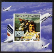 Comoro Islands 2009 French Celebrities individual imperf deluxe sheet #1 - Napoleon & Concorde unmounted mint as Michel 2238