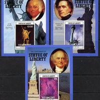 St Vincent 1986 Statue of Liberty set of 3 m/sheets unmounted mint SG MS 1044