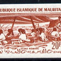 Mauritania 1966 Nomad School 20f (from def set) IMPERF colour trial unmounted mint, as SG 140 (different colours available)