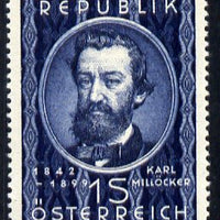 Austria 1949 50th Death Anniversary of Karl Millocker (composer) unmounted mint, SG 1207