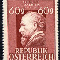 Austria 1947 Friedrich Amerling - painter 60g (from Famous Austrians set) unmounted mint, SG 1007