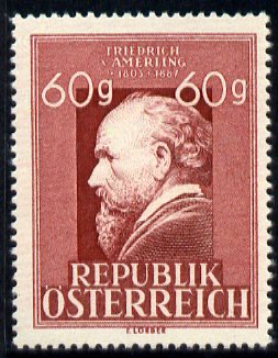 Austria 1947 Friedrich Amerling - painter 60g (from Famous Austrians set) unmounted mint, SG 1007