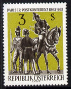 Austria 1963 Centenary of Paris Postal Conference unmounted mint, SG 1394