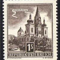 Austria 1957-70 Mariazell Basilica 1s sepia from Buildings def set unmounted mint, SG 1303