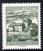 Austria 1957-70 Schattenburg Castle 1s 30 from Buildings def set unmounted mint, SG 1305