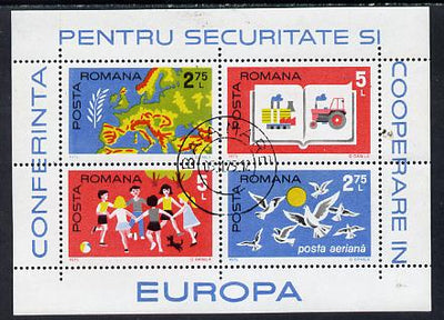 Rumania 1975 European Security Conference m/sheet cto used, Mi BL 124, SG MS 4156
