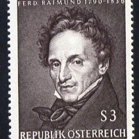 Austria 1965 175th Birth Anniversary of Ferdinand Raimund (actor & playwright) unmounted mint, SG 1446