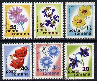 Rumania 1975 Botanical Conference set of 6 cto used, SG 4157-62,,Mi 3285-90